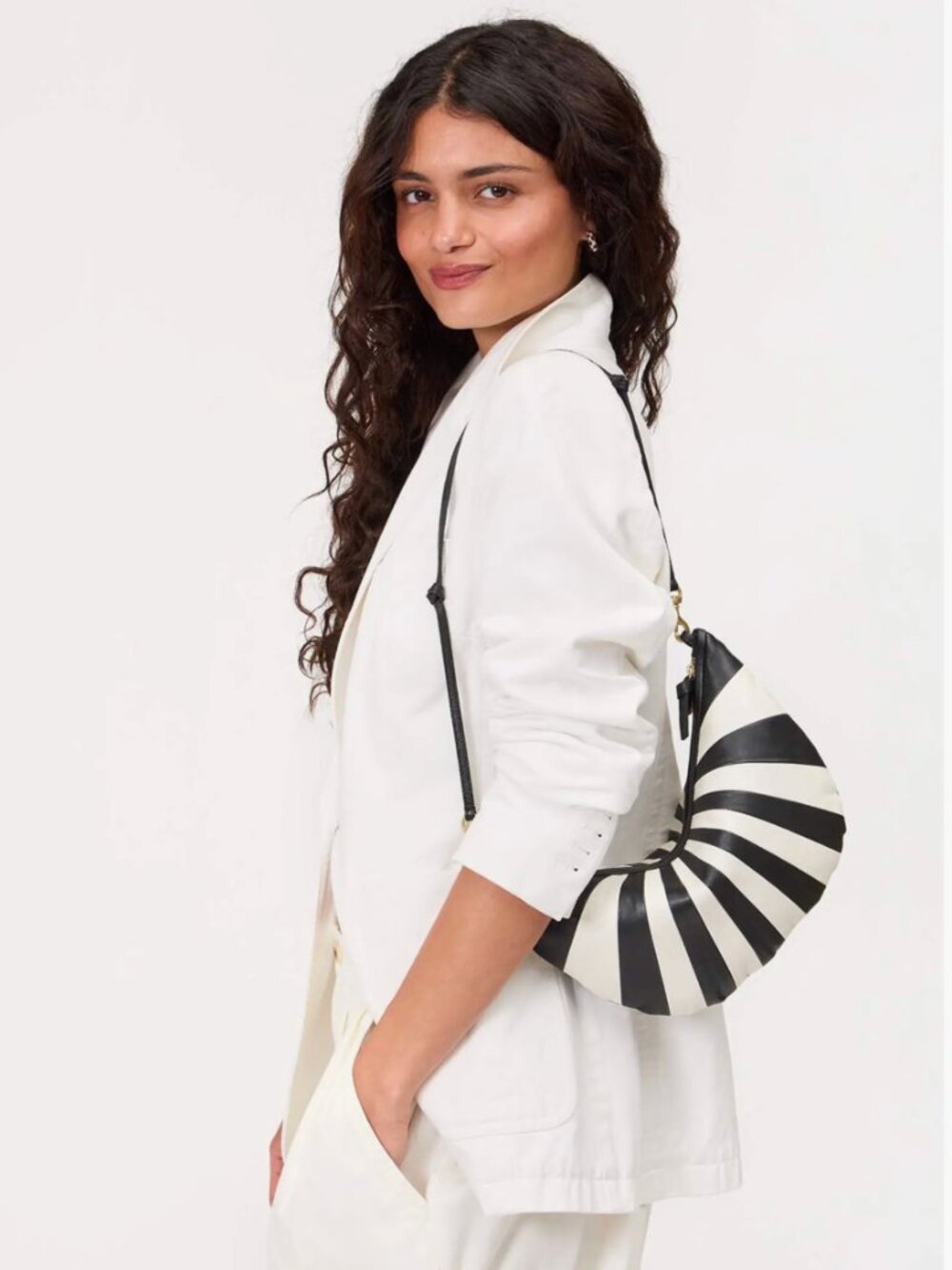 Clare V. Lune Shoulder Bag black and white - Picture 2 of 4